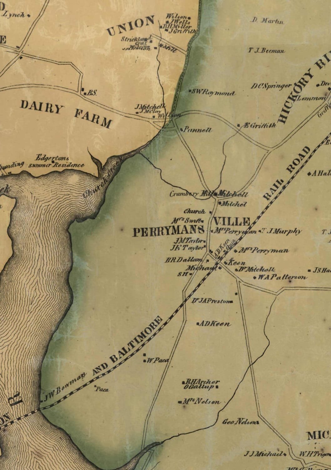 Harford County Maryland 1858 by Jennings & Herrick Old Etsy