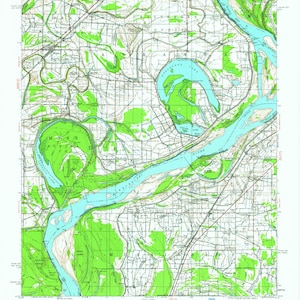 Horseshoe Lake 1960(1963) Old Topo Map -Mississippi River -Council Lake -Porter Lake - quad reprint 15x15 - USGS Topographic Arkansas 260103