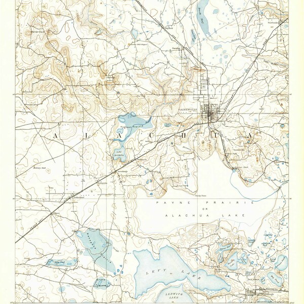 Old Map Gainesville Etsy