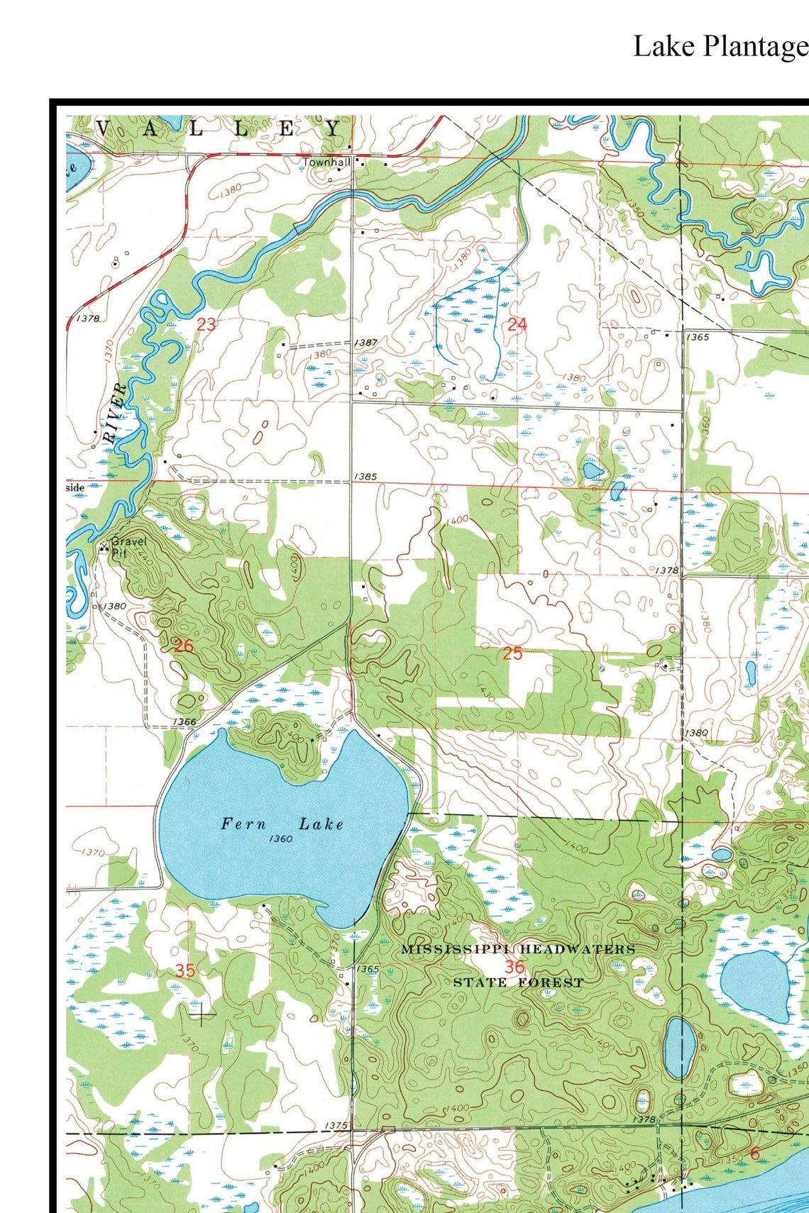 Lake & Lake Marquette 1968 USGS Old Etsy.de