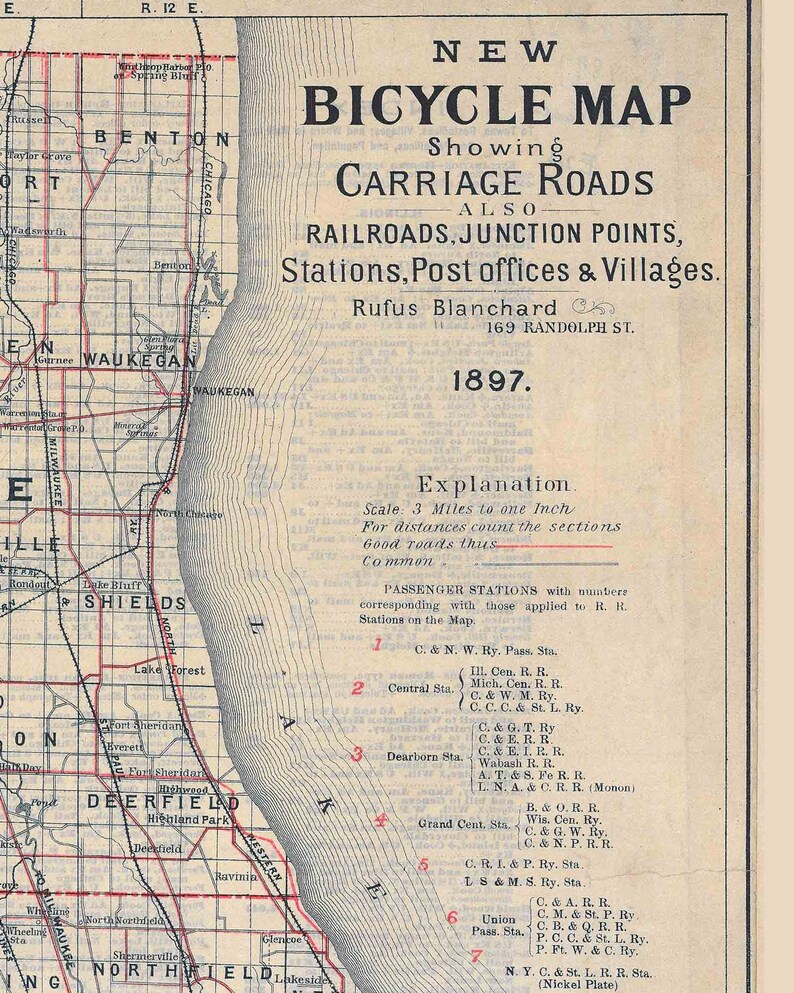 Chicago Area Illinois 1897 Blanchard bicycle Etsy