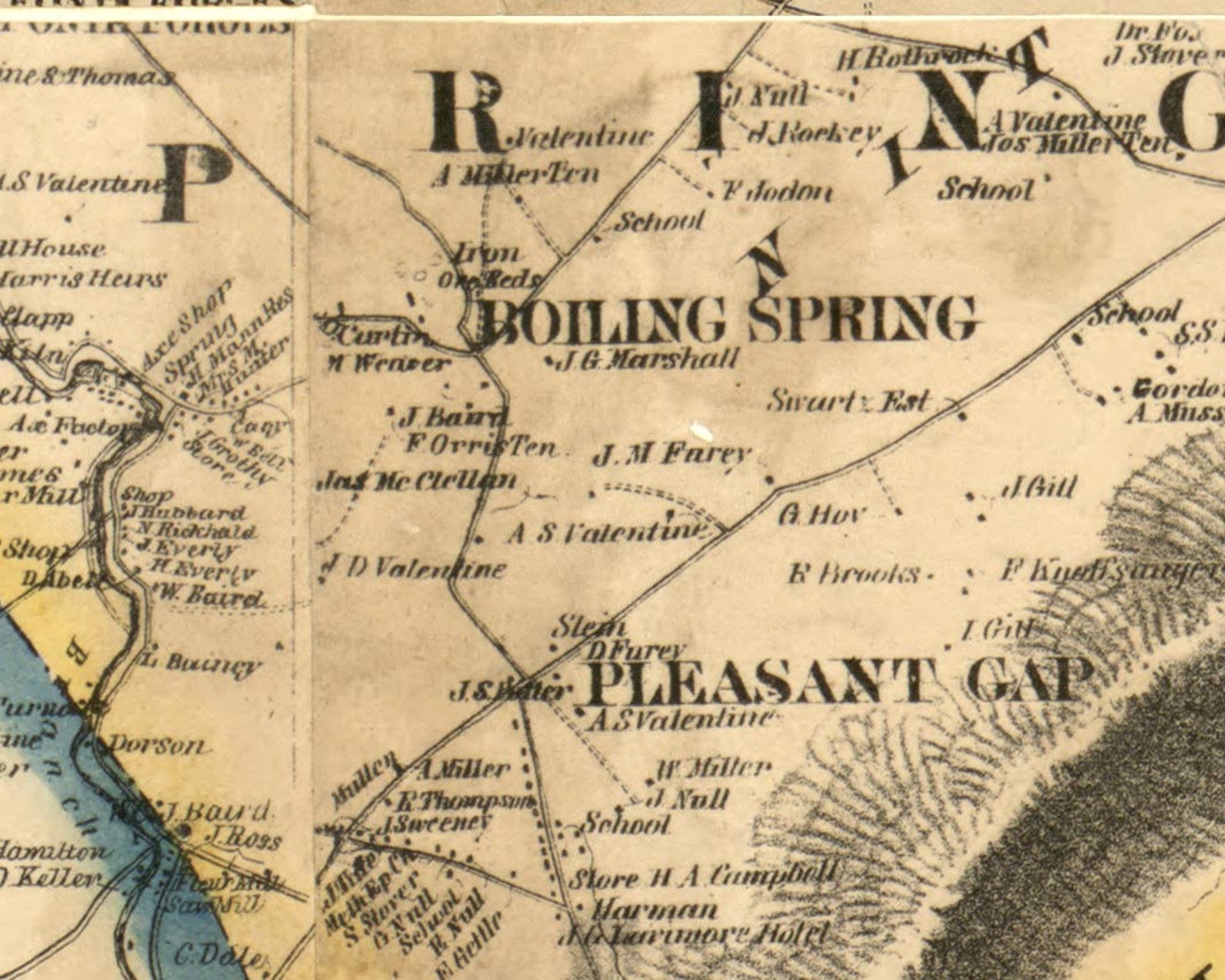 Centre County Pennsylvania 1861 Old Wall Map With Homeowner Etsy