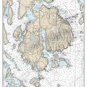 Mount Desert Island - 2014 Nautical Map - Maine CUSTOM  - Reprint - Penobscot 80000 Custom