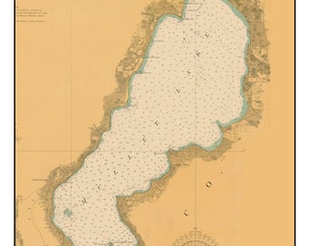 Mullett Lake 1915 - Lake Michigan Custom - Nautical Map Reprint - Great Lakes #7 - 66 Custom