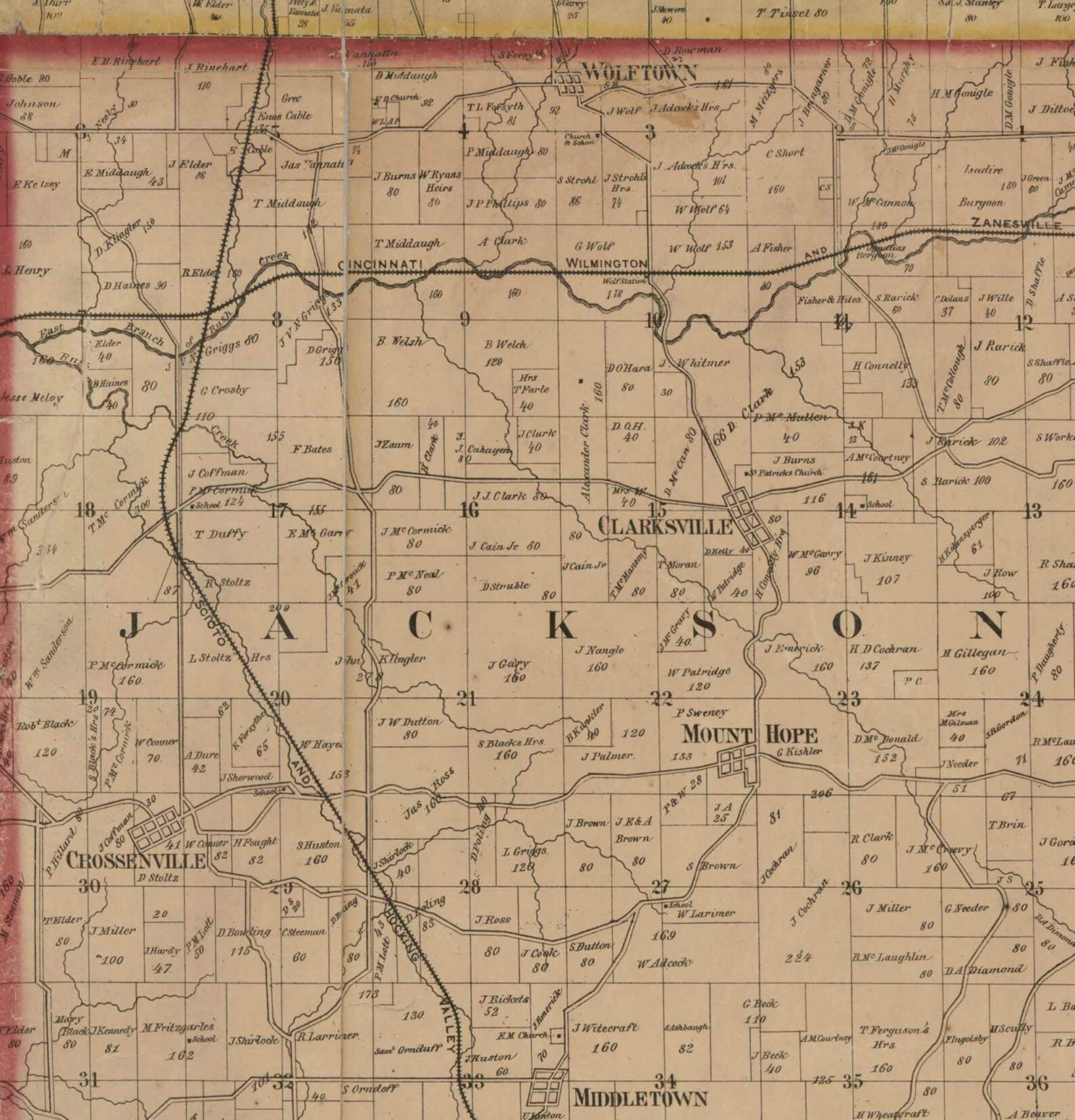Perry County Ohio 1859 Old Wall Map Reprint with Homeowner Etsy