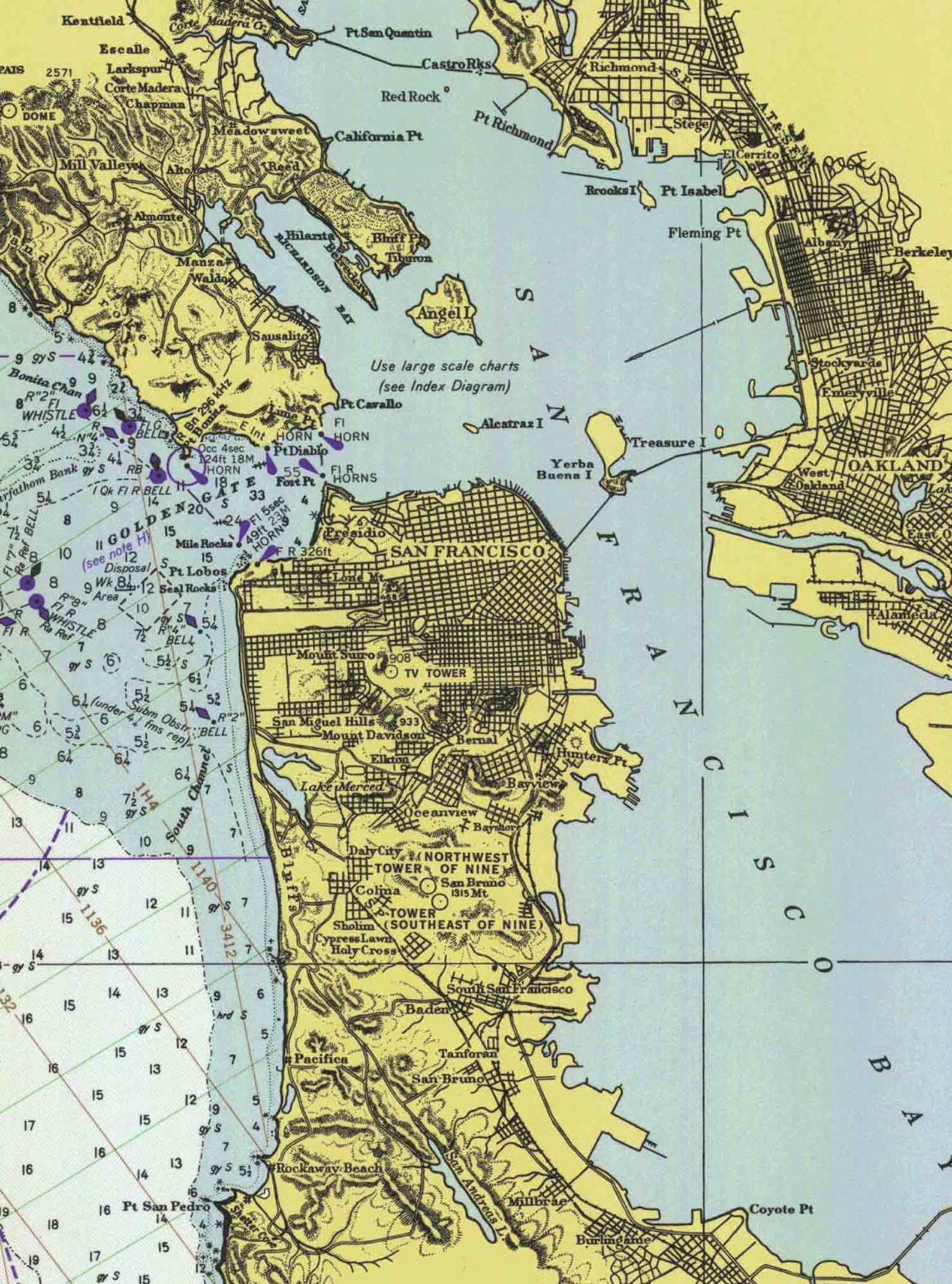 Point Sur to San Francisco 1975 Nautical Map California | Etsy