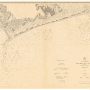 Ocracoke Inlet to Beaufort including Core Sound  Portsmouth -1900 Outer Banks North Carolina - Nautical Map Reprint  80000 AC Chart 146