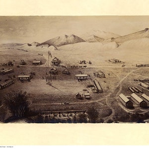 Fort Collins Colorado 1865 Birds Eye View CO Reprint