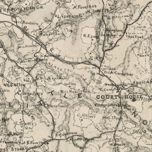 Nottoway County Virginia 1864 Old Wall Map With Homeowners Names
