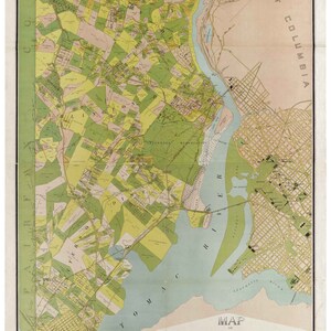 May include: A vintage map of Alexandria County, Virginia, showing the area's land divisions and waterways. The map is titled "Map of Alexandria County, Virginia" and includes the text "Virginia Title Co. Alexandria 1901."