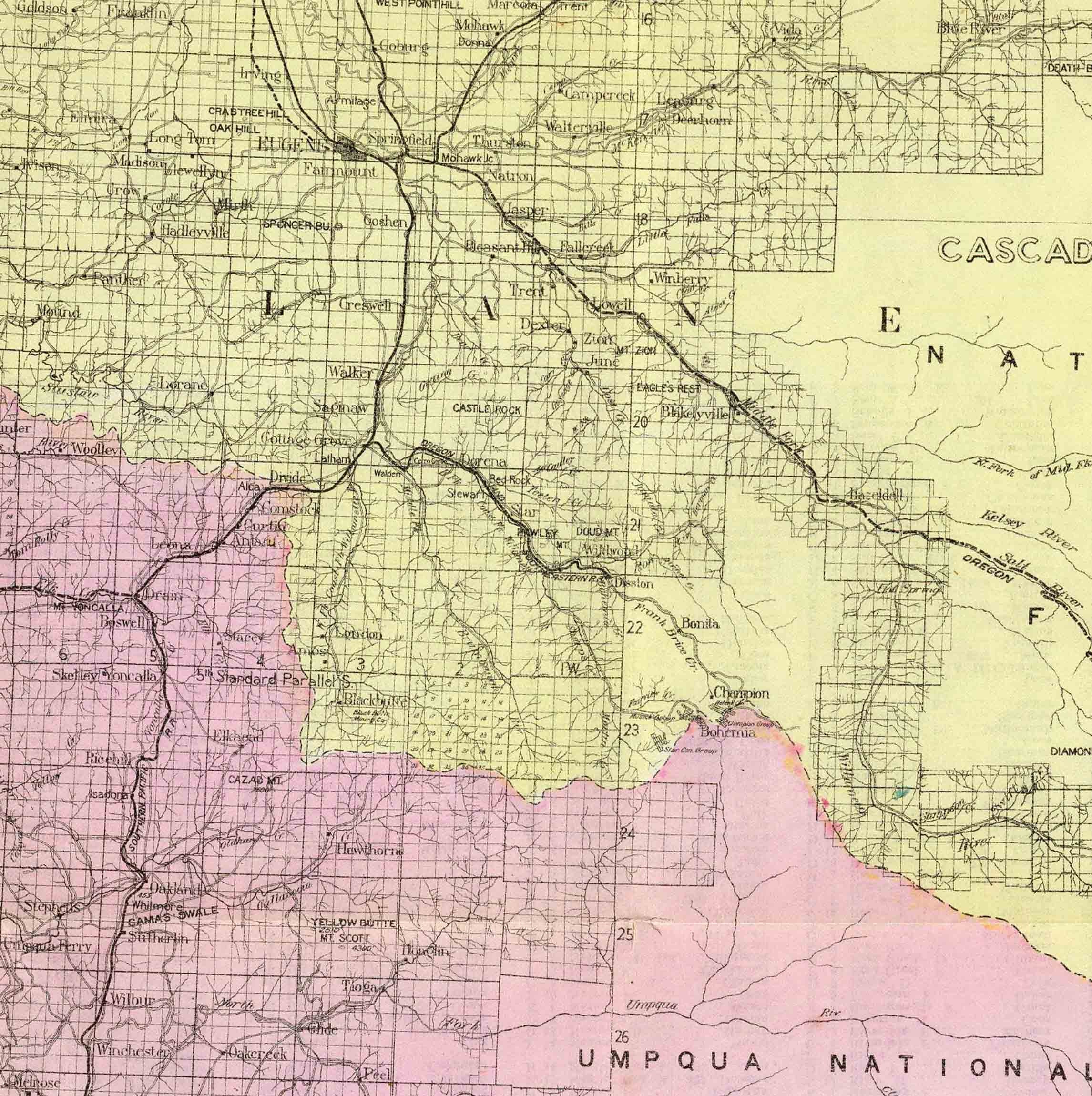 Oregon 1911 - State Map - Old Map Reprint - Etsy
