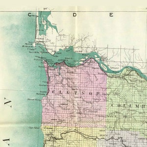 Oregon 1911 - State Map - Old Map Reprint - Etsy
