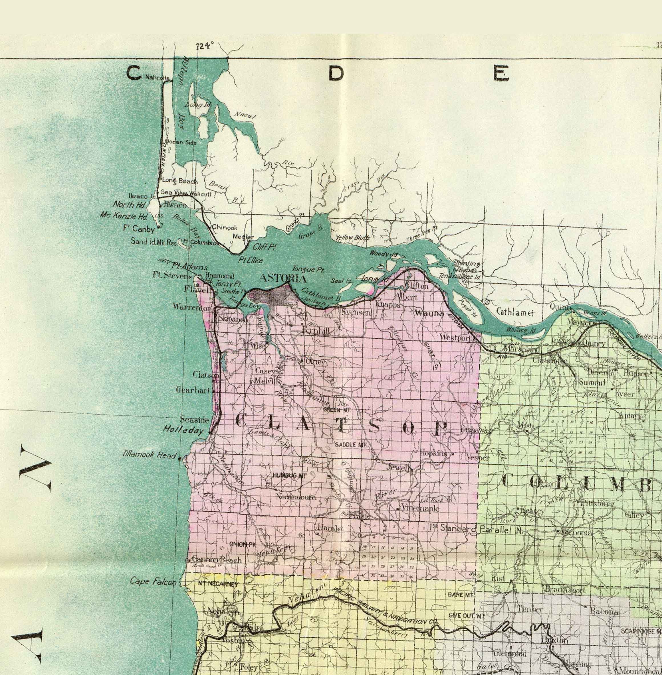 Oregon 1911 - State Map - Old Map Reprint - Etsy