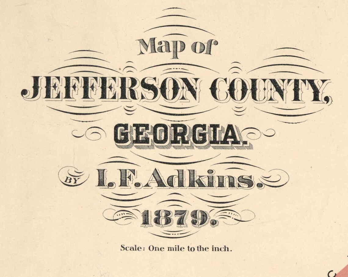 Jefferson County Old 1879 Map Wall Map With Etsy