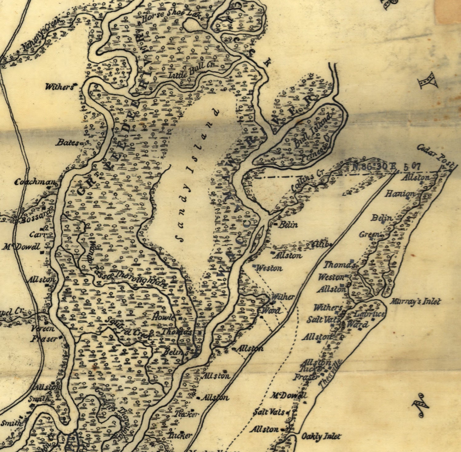 District South Carolina 1825 County Wall Map Etsy
