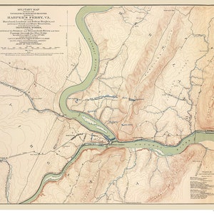 Harpers Ferry  1895  West Virginia - Old Map Reprint