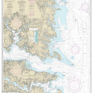Rappahannock River Entrance Piankatank & Great Wicomico River - Chesapeake Bay - 2014 Nautical Map - Virginia Harbors - 534 Reprint