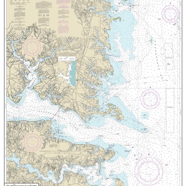Rappahannock River Entrance Piankatank & Great Wicomico River - Chesapeake Bay - 2014 Nautical Map - Virginia Harbors - 534 Reprint