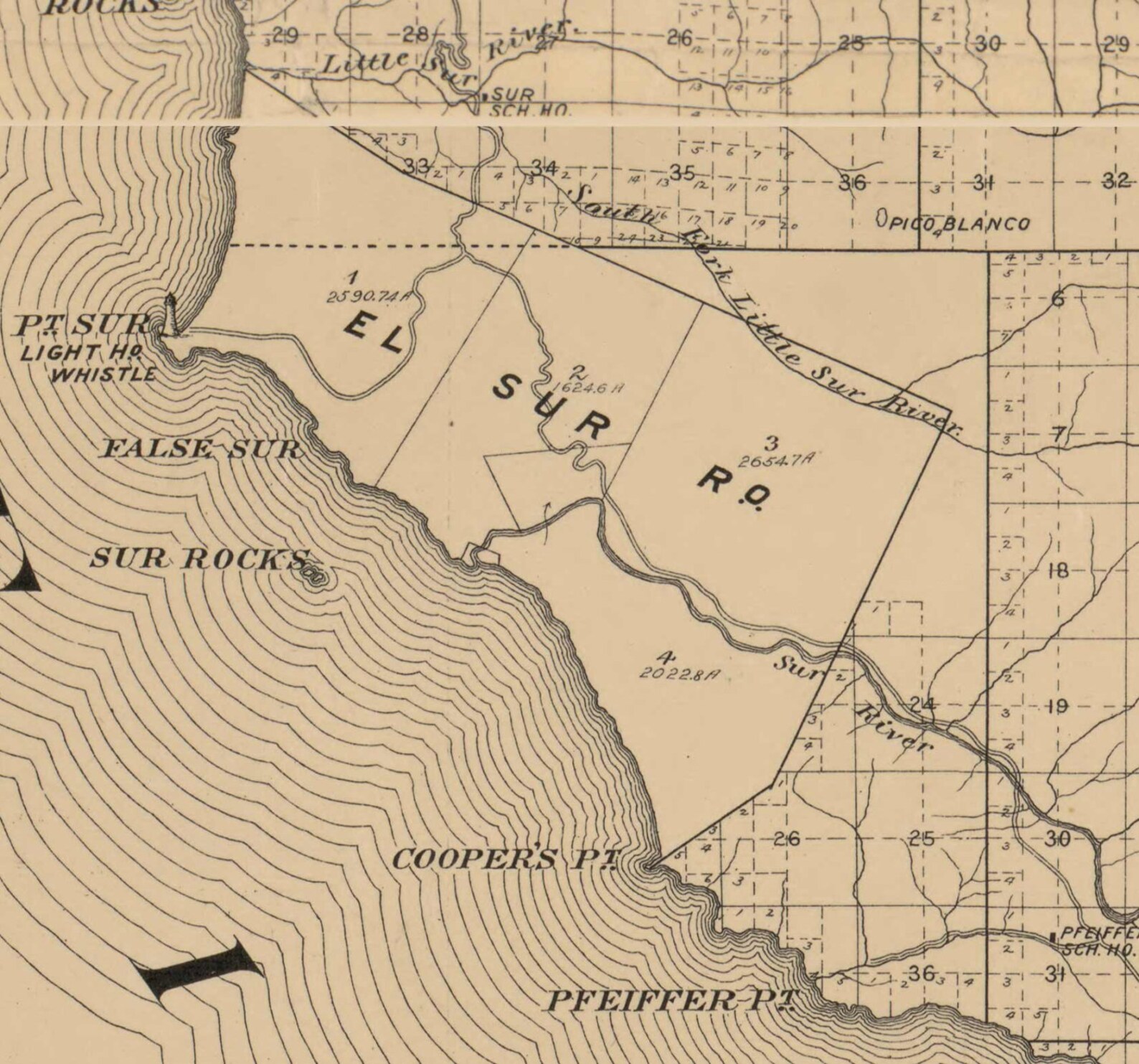 Monterey County California 1898 Old Wall Map Reprint With Etsy
