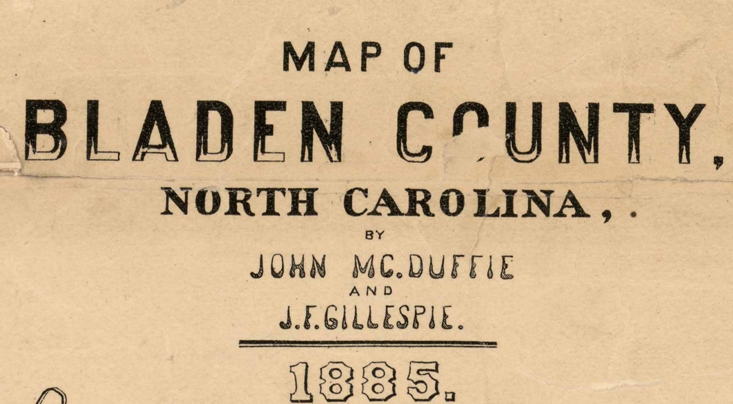 Bladen County North Carolina 1885 Old Wall Map With Etsy