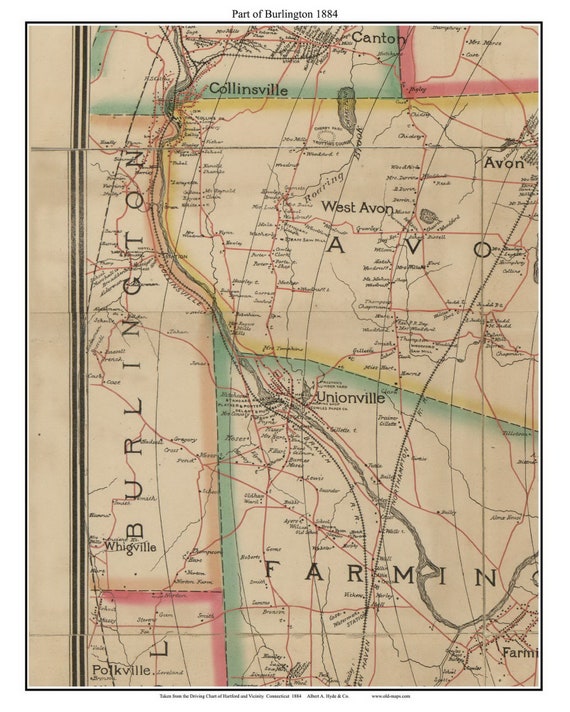 Burlington, Part of 1884 Old Town Map With Homeowner Names