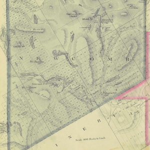 Newcomb New York 1876 Map - Custom Reprint -  Essex Co NY Atlas