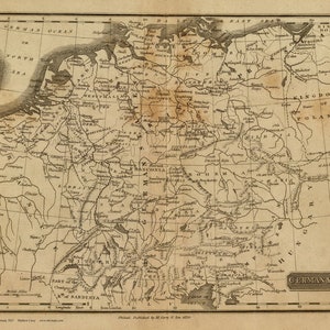 Germany 1825 Carey Old Map - Europe