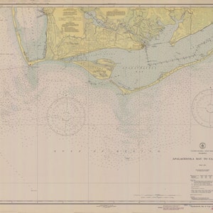 Apalachicola Bay to Cape San Blas - 1943 Eagle Harbor St George Sound Florida -  Nautical Map - 80000 AT Chart 1262 - Reprint