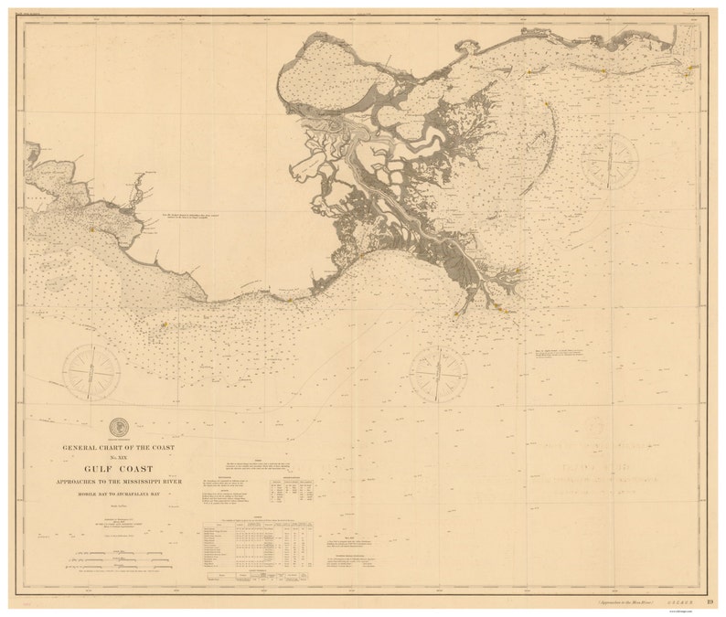 Mobile Bay Navigation Chart