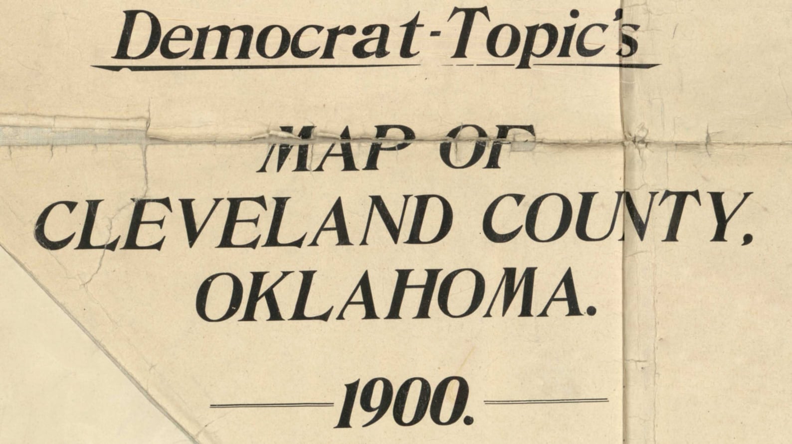 Cleveland County Oklahoma 1900 Old Wall Map with Landowner Etsy