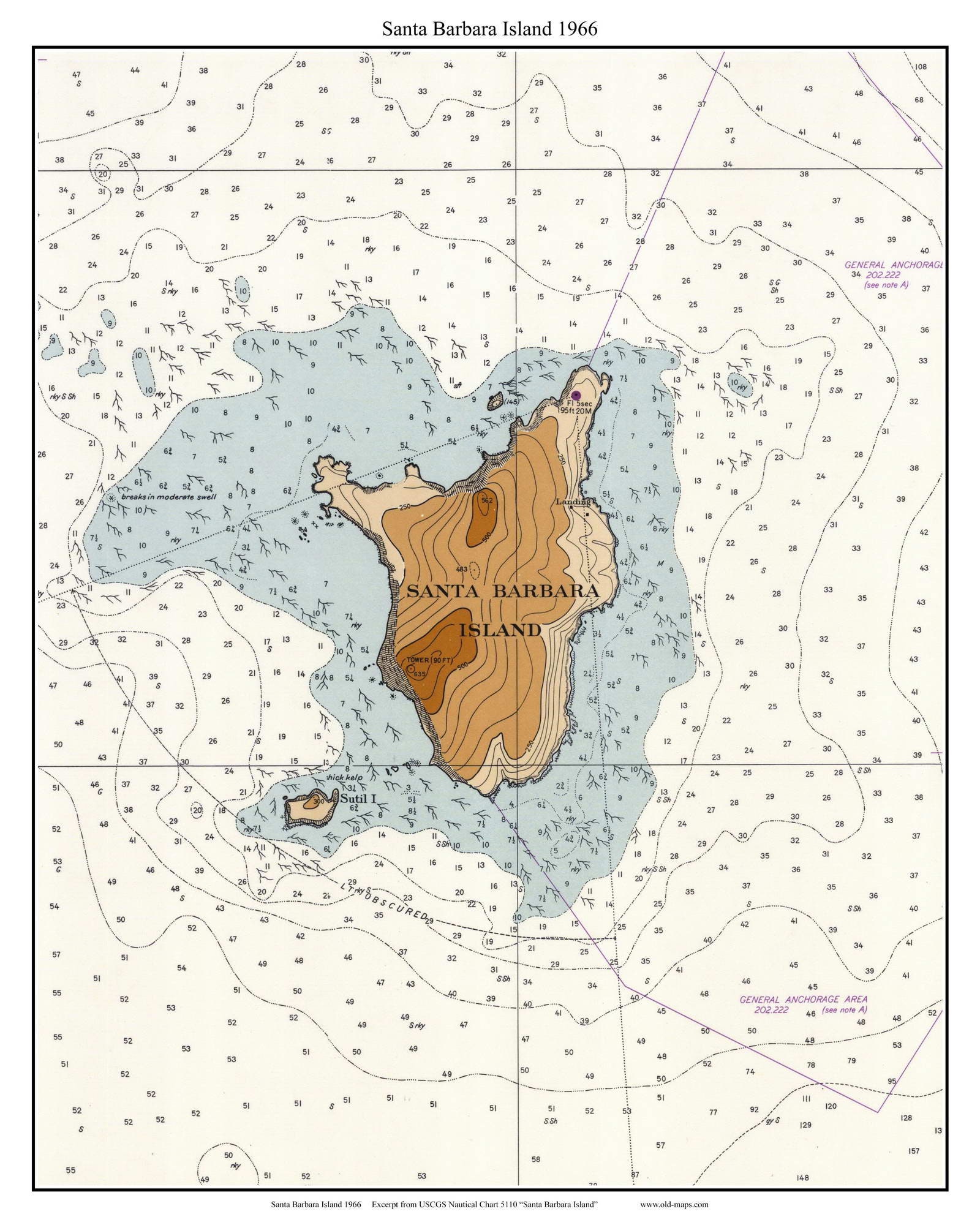 Isla Rd Barbara Santa Barbara Island Map