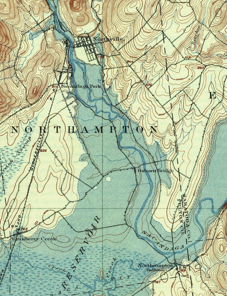 great-sacandaga-lake-1937-usgs-old-topo-map-close-up-etsy