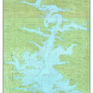 Broken Bow Lake 1981 Old Topographic Map USGS  Custom Composite Reprint - Oklahoma