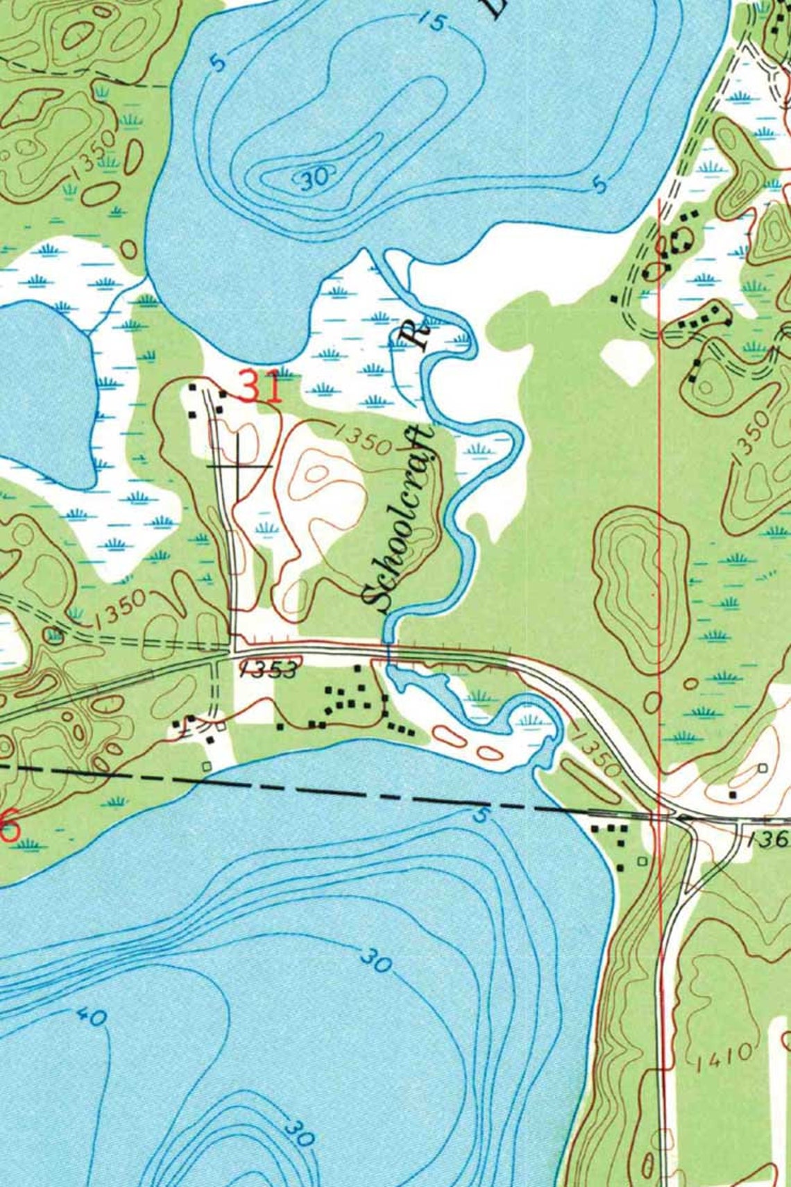 Lake & Lake Marquette 1968 USGS Old Etsy.de
