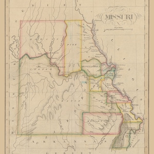 Missouri  Missuri 1826  -  State Map - Old Map Reprint
