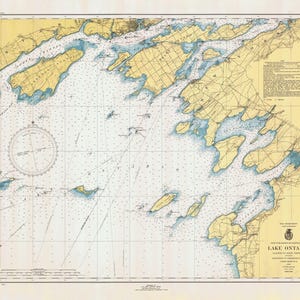 Clayton to Stony Point, NY - 1943 Nautical Map - Lake Ontario - Great Lakes - Harbors 21 reprint