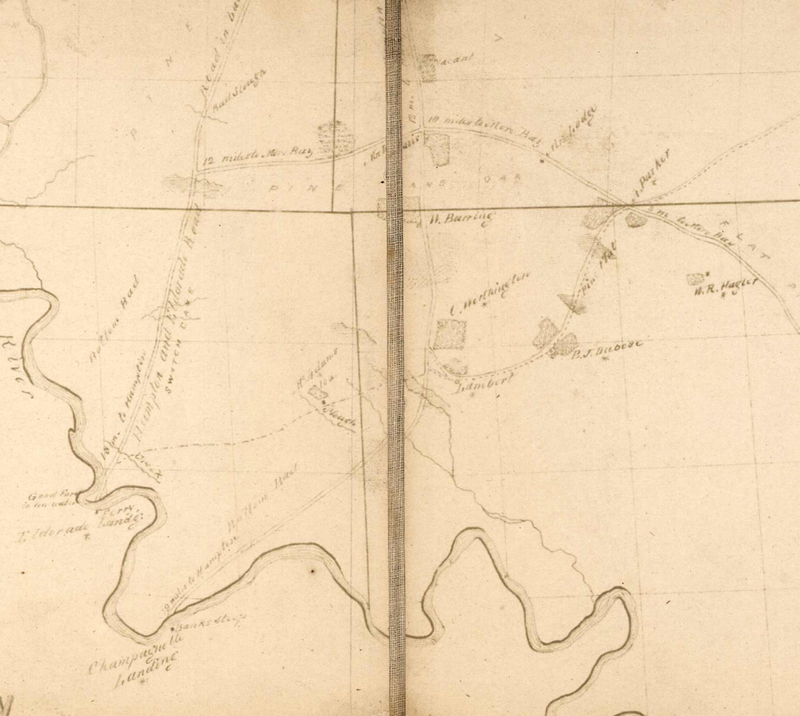 Calhoun County Arkansas 1865 Old Wall Map With Homeowner and Etsy UK