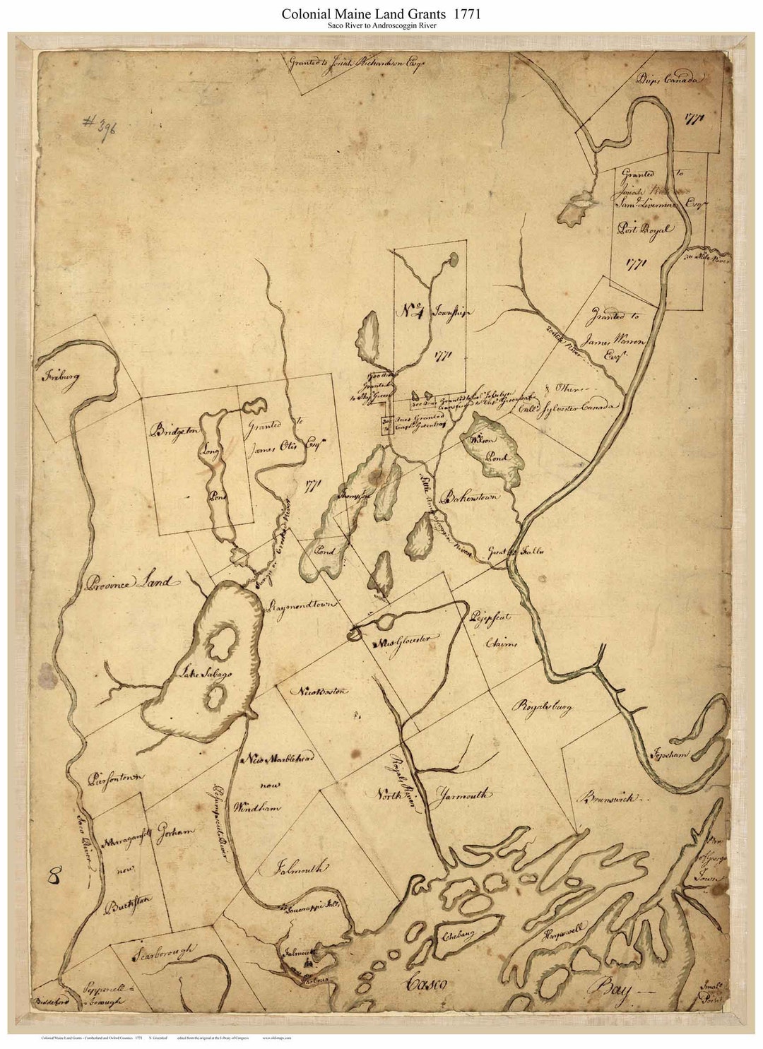 Colonial Maine Land Grants 1771 Cumberland and Oxford Etsy