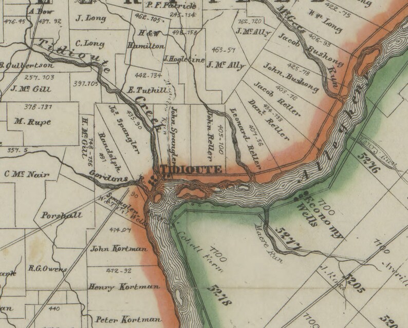 Hunt's Improved Map Of Warren County, Pennsylvania 858