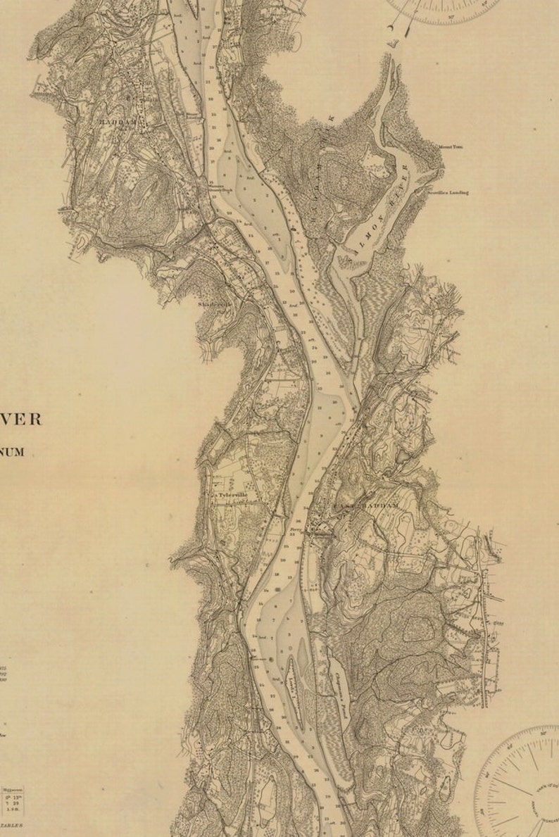 Deep River to Higganum 1900 Connecticut River Nautical Map Etsy