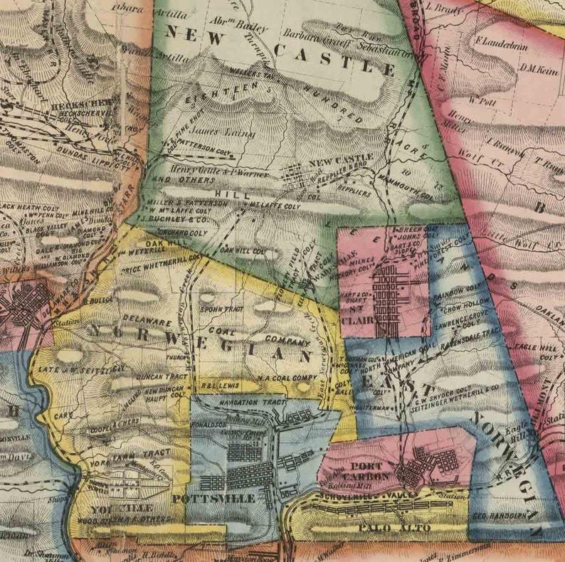 Schuylkill County Pa Wall Map Premium Style By Market vrogue.co