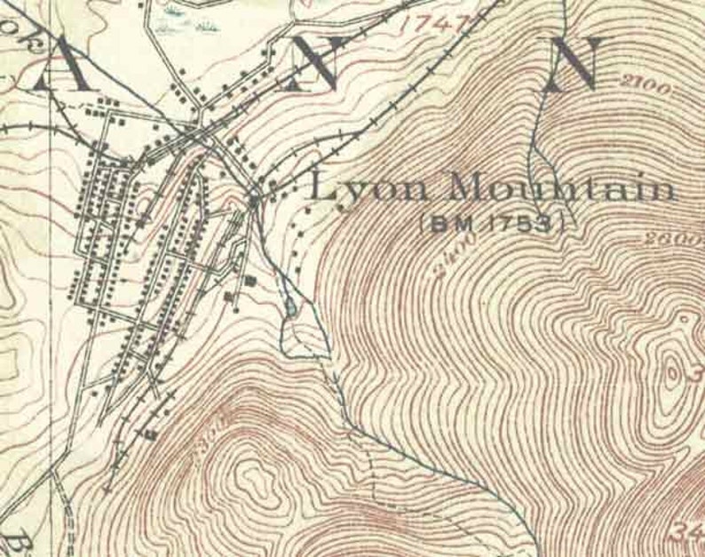 Chateaugay Lake and Chazy Lake 1900 USGS Old Topographic Map Etsy