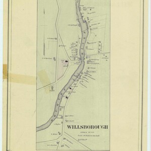 Willsborough Villages New York 1876 Map - Reprint - Essex Co NY Atlas