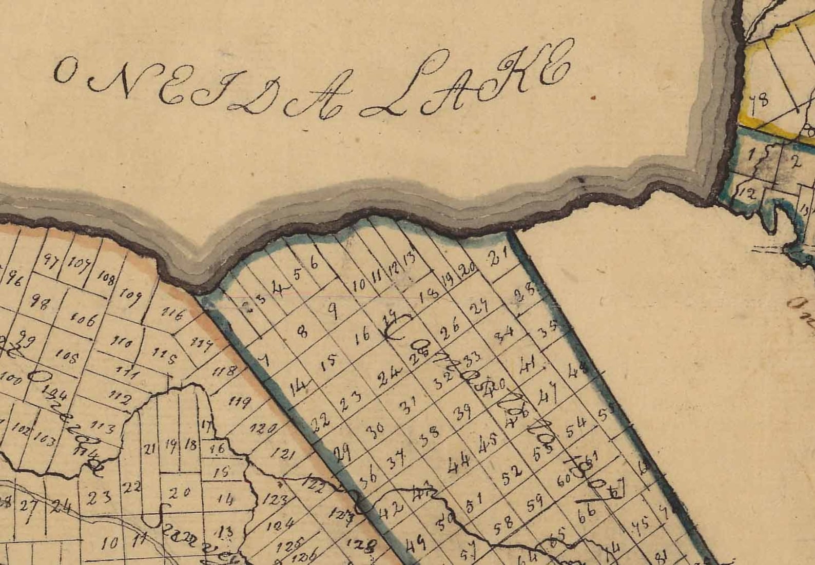 Oneida Reservation 1810 Map New York Old Lots Map Indian Etsy