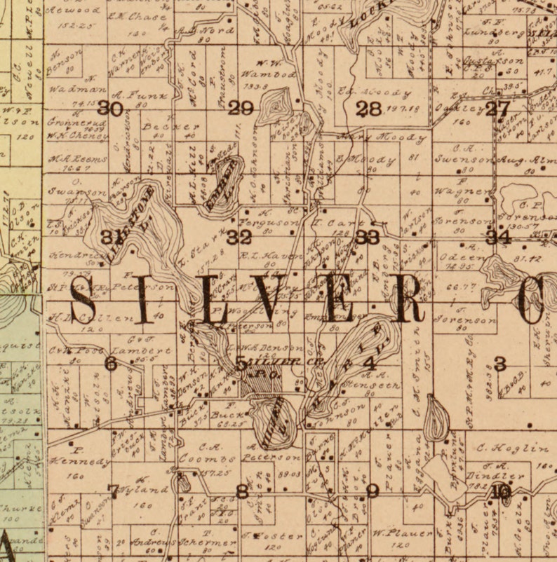 Wright County Minnesota 1901 Old Wall Map Reprint With Etsy