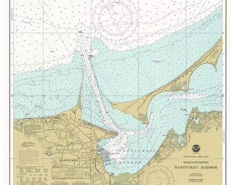 Nantucket Harbor,  MA - 1983 Nautical Map   - Reprint - Harobrs Chart 343