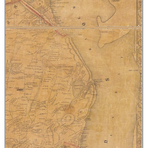 Haverstraw Ny Map Etsy