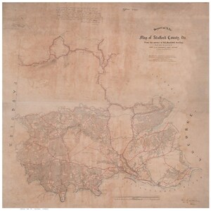 Stafford County  Virginia 1863 Old Wall Map With Homeowner Names - COLOR Reprint