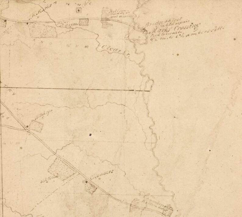 Calhoun County Arkansas 1865 Old Wall Map With Homeowner and Etsy UK