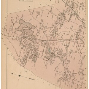 Foxborough - 1876 - Old Town Map Reprint - Norfolk County, Massachusetts - Homeowner Names, Genealogy - MA Atlas